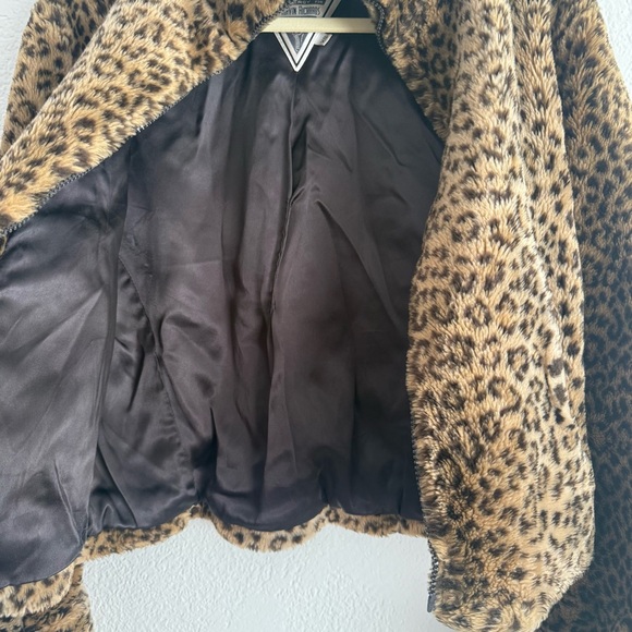Vintage J. Percy Marvin Richards Leopard Faux Fur Jacket Women’s XS Glam Retro - Picture 7 of 10